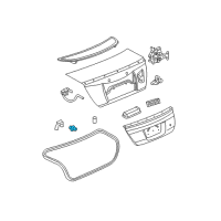 OEM 2005 Saturn Ion Rear Compartment Lid Lock Cylinder Kit (Uncoded) Diagram - 15785082