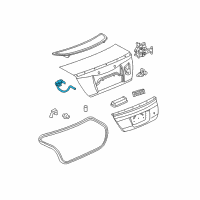 OEM 2007 Saturn Ion Hinge Asm, Rear Compartment Lid Diagram - 10388776