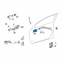 OEM 2017 Toyota Corolla Handle, Inside Diagram - 69205-02250-A1