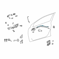 OEM 2016 Toyota Corolla Lock Cable Diagram - 69750-02260