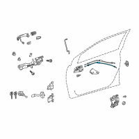 OEM Toyota Corolla Lock Cable Diagram - 69710-02230