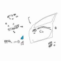 OEM Toyota Sienna Upper Hinge Diagram - 68720-02020