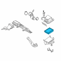 OEM 2020 Lexus UX250h Air Cleaner Filter Element Sub-Assembly Diagram - 17801-24040