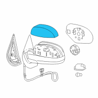 OEM 2008 Cadillac Escalade EXT Mirror Housing Diagram - 25788156