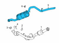 OEM 2022 Chevrolet Silverado 3500 HD Muffler & Pipe Diagram - 84021295