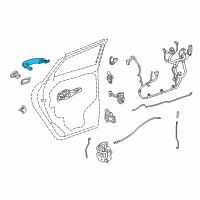 OEM 2015 Chevrolet Camaro Handle, Outside Diagram - 92233089