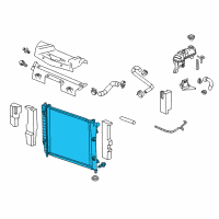 OEM 2010 Chevrolet Corvette Radiator Assembly Diagram - 21996495