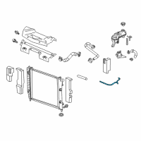 OEM 2004 Chevrolet SSR Radiator Surge Tank Inlet Hose Assembly Diagram - 15106779