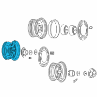 OEM Chevrolet Astro Wheel Rim Assembly-15X6.5 Front Diagram - 9591916