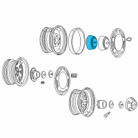 OEM 1996 GMC Safari Hub Cap ASSEMBLY Diagram - 15602590