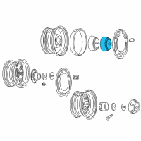 OEM 1987 Chevrolet S10 Hub Cap ASSEMBLY Diagram - 14035559