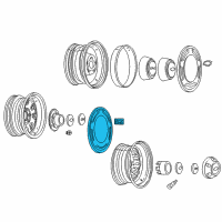 OEM GMC Safari Wheel Trim Cover Diagram - 15521914