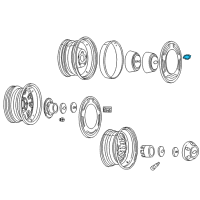 OEM 1988 GMC Safari Wheel Trim Cover Insert Diagram - 14074883