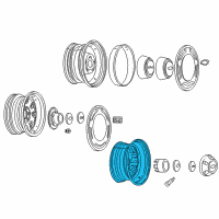 OEM Chevrolet Silverado 2500 HD Spare Wheel Diagram - 9595393