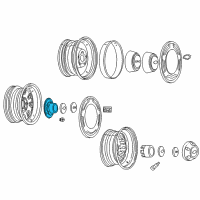 OEM 1988 GMC Safari Hub Cap ASSEMBLY Diagram - 15594373