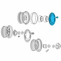 OEM 1990 Chevrolet Astro Wheel Trim Cover Assembly Diagram - 14074879