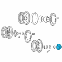 OEM 2003 Chevrolet Astro Hub Cap ASSEMBLY Diagram - 15697613