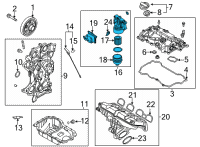 OEM Hyundai Sonata Oil Filter Complete Assembly Diagram - 26300-2M820