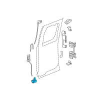 OEM 2007 GMC Sierra 1500 Rear Side Door Latch Assembly Lower Diagram - 20995801