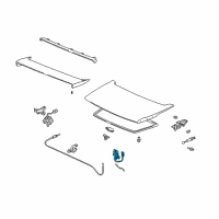 OEM 1991 Acura NSX Lock Assembly, Trunk Diagram - 74850-SL0-013