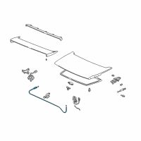 OEM 1998 Acura NSX Cable, Trunk Opener Diagram - 74880-SL0-003