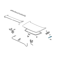 OEM 2005 Acura NSX Stay Assembly, Trunk Diagram - 74872-SL0-305