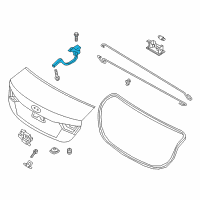 OEM 2020 Hyundai Accent Hinge Assembly-Trunk Lid, LH Diagram - 79210-J0000