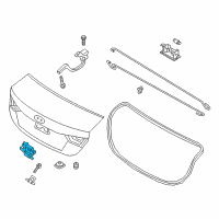 OEM 2020 Hyundai Accent Tailgate Latch Lock Actuator Motor Tail Gate Trunk Latch Diagram - 81230-A7030