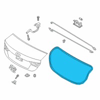 OEM 2019 Hyundai Accent Weather Strip-Trunk Lid Diagram - 87321-J0000