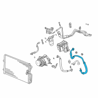 OEM 2000 Cadillac DeVille AC Hoses Diagram - 25759698