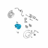 OEM 2008 Lexus RX400h Hub & Bearing Assembly Diagram - 42410-0E050