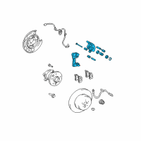 OEM Lexus RX330 Rear Disc Brake Cylinder Assembly, Right Diagram - 47830-0E010