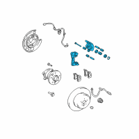 OEM 2005 Lexus RX330 Rear Disc Brake Cylinder Assembly, Right Diagram - 47830-0E010