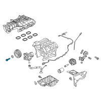 OEM Ford Explorer Crankshaft Pulley Bolt Diagram - HL3Z-6A340-A