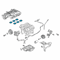 OEM Lincoln Navigator Manifold Gasket Diagram - HL3Z-9H486-A