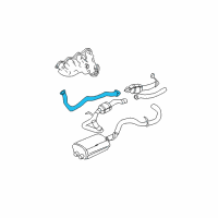 OEM 2005 Cadillac Escalade EXT 3Way Catalytic Convertor Assembly (W/ Exhaust Manifold P Diagram - 15077752