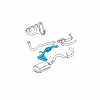 OEM 2006 Chevrolet Avalanche 2500 3Way Catalytic Convertor Assembly (W/ Exhaust Manifold P Diagram - 15793201