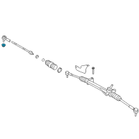 OEM Mercury Stabilizer Link Nut Diagram - -W705606-S440