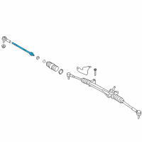 OEM 2008 Mercury Mariner Inner Tie Rod Diagram - AL8Z-3280-B