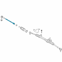 OEM 2008 Ford Escape Inner Tie Rod Diagram - AL8Z-3280-B