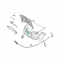 OEM 2004 Infiniti FX45 Stay Assy-Hood Diagram - 65470-CG80A