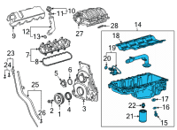 OEM 2022 GMC Yukon XL Oil Pan Diagram - 12707243