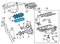 OEM GMC Yukon XL Valve Cover Diagram - 12708191