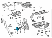 OEM Cadillac Escalade ESV Vibration Damper Diagram - 12680364