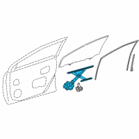 OEM 2015 Toyota Highlander Window Regulator Diagram - 69801-02300