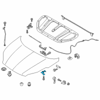 OEM 2017 Kia Sportage S/HOOK & Release Lever A Diagram - 81140D9000