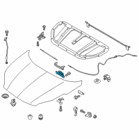 OEM 2017 Kia Sportage Hood Latch Assembly Diagram - 81130D9000