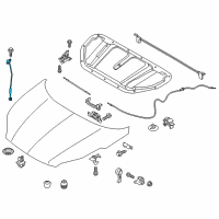 OEM 2019 Kia Sportage Rod Assembly-Hood Stay Diagram - 81170D9000