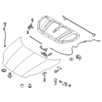 OEM Kia Sportage Cable Assembly-Hood Latch Diagram - 81190D9100