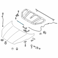 OEM 2017 Kia Sportage Cable Assembly-Hood Latch Diagram - 81190D9100